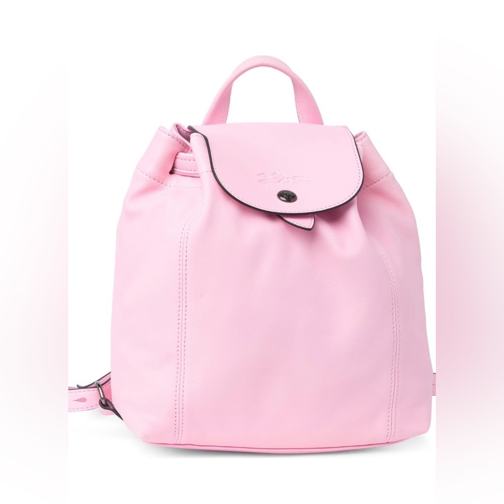 Nwt Longchamp Le Pliage Leather Backpack Pink